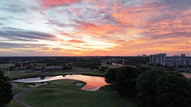 Grande Dunes Red Sky Over 18 Fairway with Clubhouse marina inn