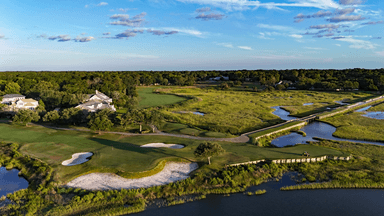 Pawleys Plantation 13 and 16 greens Behind Angle