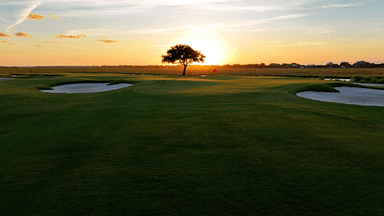 Pawleys Plantation 16 and 13 greens low sunrise